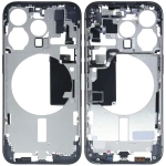 Apple iPhone 15 Pro Middle Frame with Small Parts (No Charger Flex) - Blue Titanium Pulled B