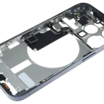 Apple iPhone 15 Pro Middle Frame with Small Parts (No Charger Flex) - Blue Titanium Pulled B