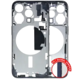 Apple iPhone 15 Pro Middle Frame with Small Parts (No Charger Flex) - Blue Titanium Pulled C