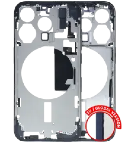 Apple iPhone 15 Pro Middle Frame with Small Parts (No Charger Flex) - Blue Titanium Pulled C