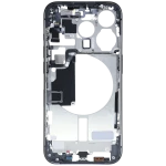 Apple iPhone 15 Pro Middle Frame with Small Parts (No Charger Flex) - Blue Titanium Pulled C