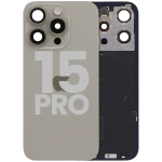 Apple iPhone 15 Pro Back Cover with Magnet Bazel incl NFC and Flash Flex - Natural Titanium Pulled B