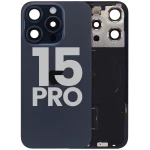 Apple iPhone 15 Pro Back Cover with Magnet Bazel incl NFC and Flash Flex - Blue Titanium Pulled C