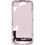 Apple iPhone 15 Middle Frame with Small Parts (No Charger Flex) - Pink Pulled A