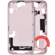 Apple iPhone 15 Middle Frame with Small Parts (No Charger Flex) - Pink Pulled A