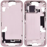 Apple iPhone 15 Middle Frame with Small Parts (No Charger Flex) - Pink Pulled A