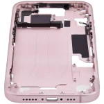 Apple iPhone 15 Middle Frame with Small Parts (No Charger Flex) - Pink Pulled A