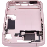 Apple iPhone 15 Middle Frame with Small Parts (No Charger Flex) - Pink Pulled A