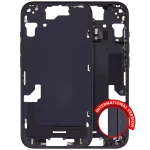 Apple iPhone 15 Middle Frame with Small Parts (No Charger Flex) - Black AM Plus