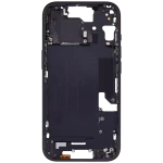 Apple iPhone 15 Middle Frame with Small Parts (No Charger Flex) - Black AM Plus