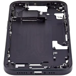 Apple iPhone 15 Middle Frame with Small Parts (No Charger Flex) - Black AM Plus