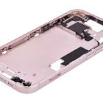 Apple iPhone 15 Middle Frame with Small Parts (No Charger Flex) - Pink AM Plus