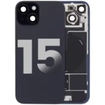Apple iPhone 15 Back Cover with Magnet Bazel incl NFC and Flash Flex - Black Pulled C