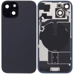 Apple iPhone 15 Back Cover with Magnet Bazel incl NFC and Flash Flex - Black Pulled B