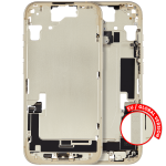 Apple iPhone 15 Middle Frame with Small Parts - Yellow Pulled C