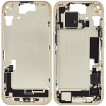 Apple iPhone 15 Middle Frame with Small Parts - Yellow Pulled C