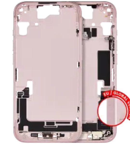 Apple iPhone 15 Middle Frame with Small Parts - Pink Pulled A