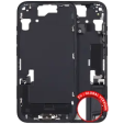 Apple iPhone 15 Middle Frame with Small Parts - Black Pulled B