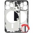 Apple iPhone 15 Pro Middle Frame with Small Parts (No Charger Flex) - Black Titanium Pulled B