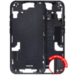 Apple iPhone 15 Middle Frame with Small Parts (No Charger Flex) - Black Pulled A