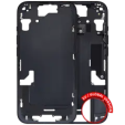 Apple iPhone 15 Middle Frame with Small Parts (No Charger Flex) - Black Pulled C