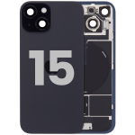 Apple iPhone 15 Back Cover with Magnet Bazel incl NFC and Flash Flex - Black Pulled A