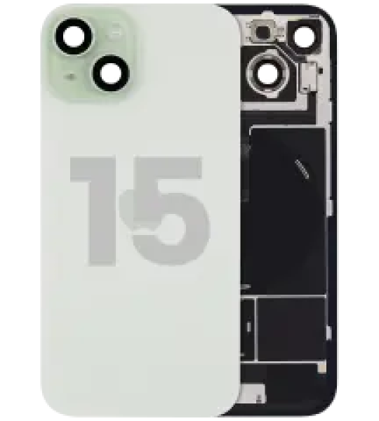 Apple iPhone 15 Back Cover with Magnet Bazel incl NFC and Flash Flex - Green Pulled B