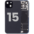 Apple iPhone 15 Back Cover with Magnet Bazel incl NFC and Flash Flex - Black Pulled B