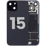 Apple iPhone 15 Back Cover with Magnet Bazel incl NFC and Flash Flex - Black Pulled C