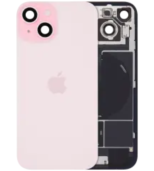 Apple iPhone 15 Back Cover with Magnet Bazel incl NFC and Flash Flex - Pink Service Pack
