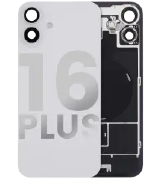 Apple iPhone 16 Plus Back Cover with Magnet Bazel incl NFC and Flash Flex - White Pulled B