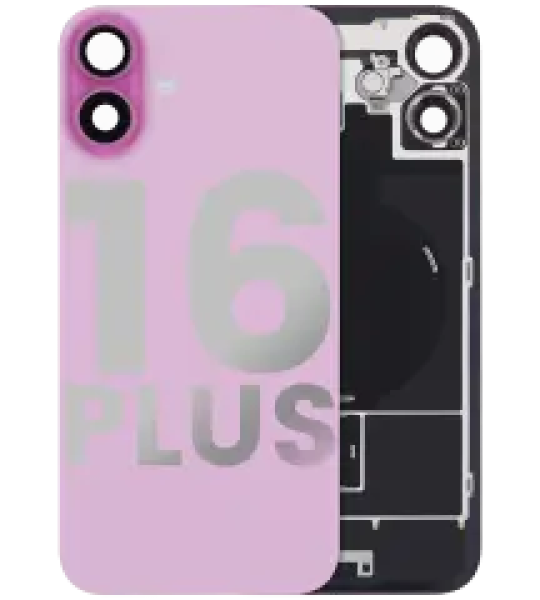 Apple iPhone 16 Plus Back Cover with Magnet Bazel incl NFC and Flash Flex - Pink Pulled B