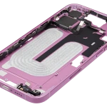 Apple iPhone 16 Plus Middle Frame with Small Parts (No Charger Flex) - Pink Pulled A