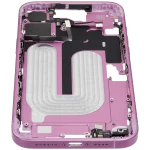 Apple iPhone 16 Plus Middle Frame with Small Parts (No Charger Flex) - Pink Pulled A