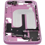 Apple iPhone 16 Plus Middle Frame with Small Parts (No Charger Flex) - Pink Pulled A