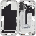 Apple iPhone 16 Plus Middle Frame with Small Parts (No Charger Flex) - White Pulled A