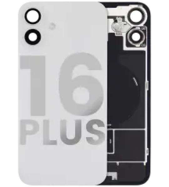Apple iPhone 16 Plus Back Cover with Magnet Bazel incl NFC and Flash Flex - White Pulled A