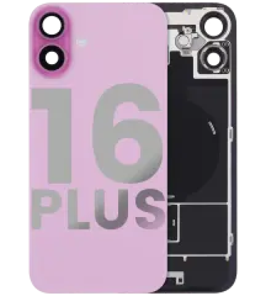 Apple iPhone 16 Plus Back Cover with Magnet Bazel incl NFC and Flash Flex - Pink Pulled C