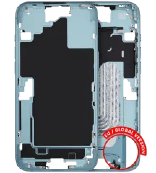 Apple iPhone 16 Plus Middle Frame with Small Parts - Teal Pulled A