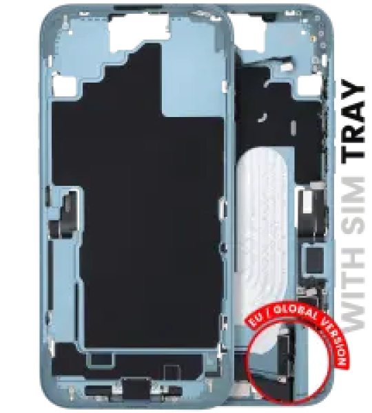 Apple iPhone 16 Plus Middle Frame with Small Parts - Teal Pulled B