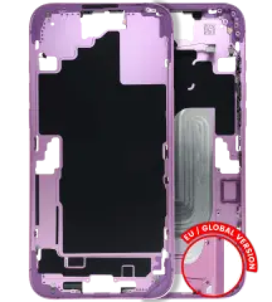 Apple iPhone 16 Plus Middle Frame with Small Parts (No Charger Flex) - Pink Pulled C