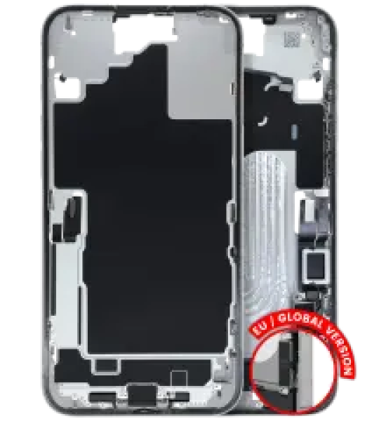 Apple iPhone 16 Plus Middle Frame with Small Parts - White Pulled A