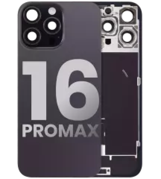 Apple iPhone 16 Pro Max Back Cover with Magnet Bazel incl NFC and Flash Flex - Black Titanium Pulled A