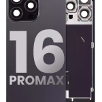 Apple iPhone 16 Pro Max Back Cover with Magnet Bazel incl NFC and Flash Flex - Black Titanium Pulled A