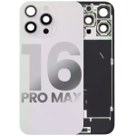 Apple iPhone 16 Pro Max Back Cover with Magnet Bazel incl NFC and Flash Flex - White Titanium Pulled A