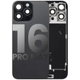Apple iPhone 16 Pro Max Back Cover with Magnet Bazel incl NFC and Flash Flex - Black Titanium Pulled B