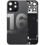 Apple iPhone 16 Pro Max Back Cover with Magnet Bazel incl NFC and Flash Flex - Black Titanium Pulled B