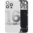 Apple iPhone 16 Pro Max Back Cover with Magnet Bazel incl NFC and Flash Flex - White Titanium Pulled B