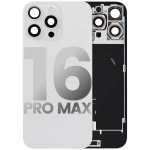 Apple iPhone 16 Pro Max Back Cover with Magnet Bazel incl NFC and Flash Flex - White Titanium Pulled B