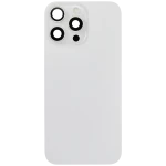 Apple iPhone 16 Pro Max Back Cover with Magnet Bazel incl NFC and Flash Flex - White Titanium Pulled B